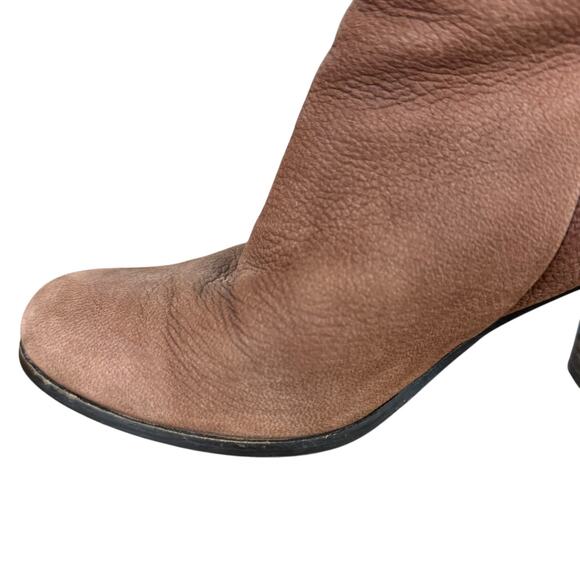 Cole Haan Grand.OS Brown High Heel Chunky Ankle Boots Booties Shoes Leather 8 B - Picture 5 of 16